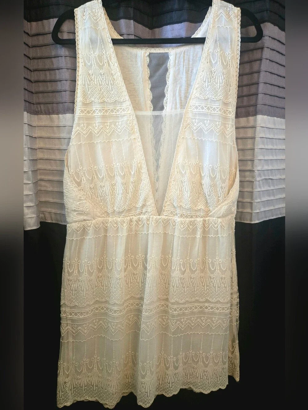 Free People Cream Lace Detail Dress